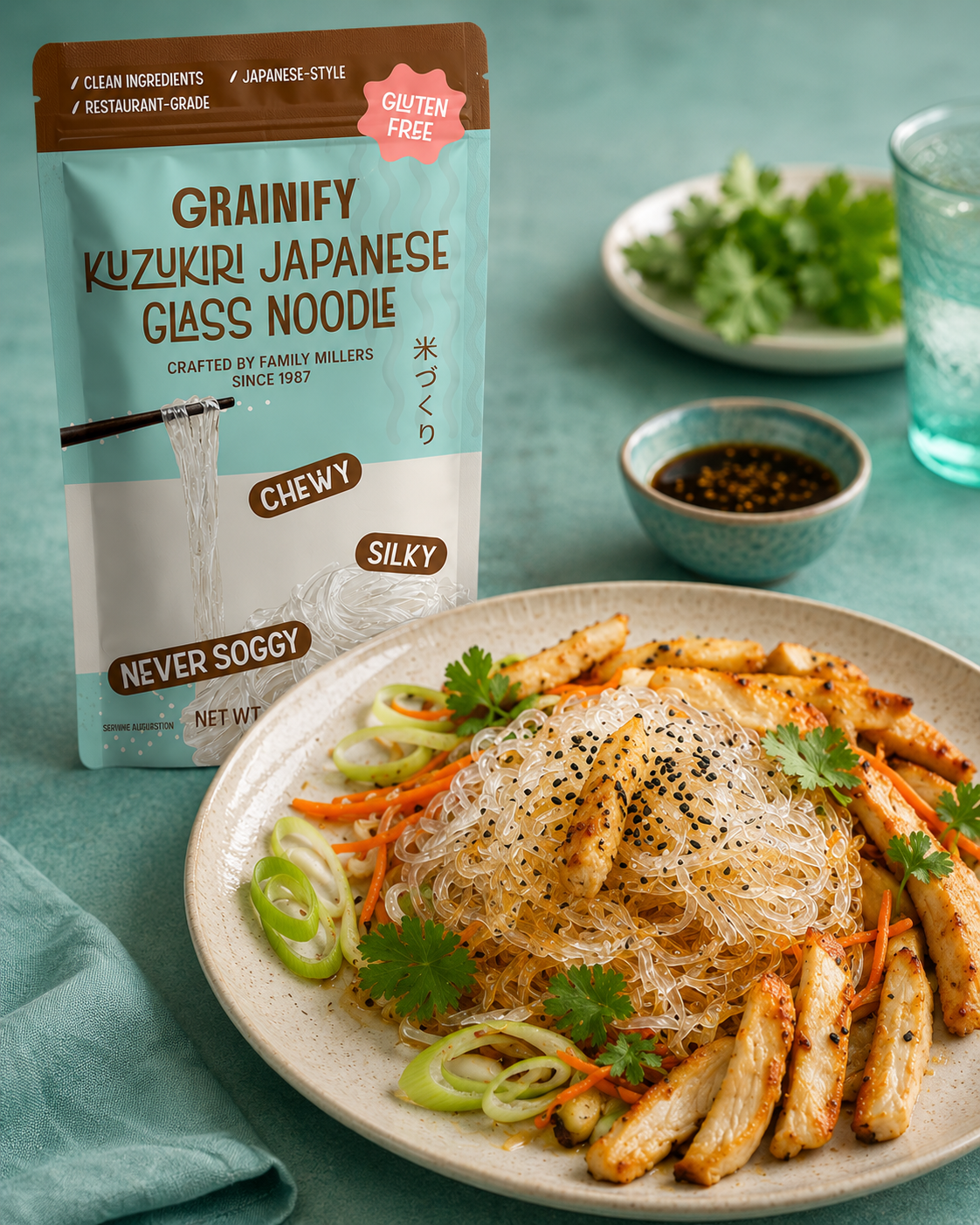 Gluten-Free Kuzukiri Japanese Glass Noodles