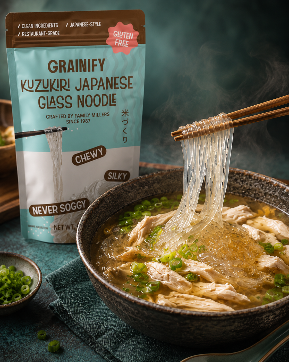 Gluten-Free Kuzukiri Japanese Glass Noodles