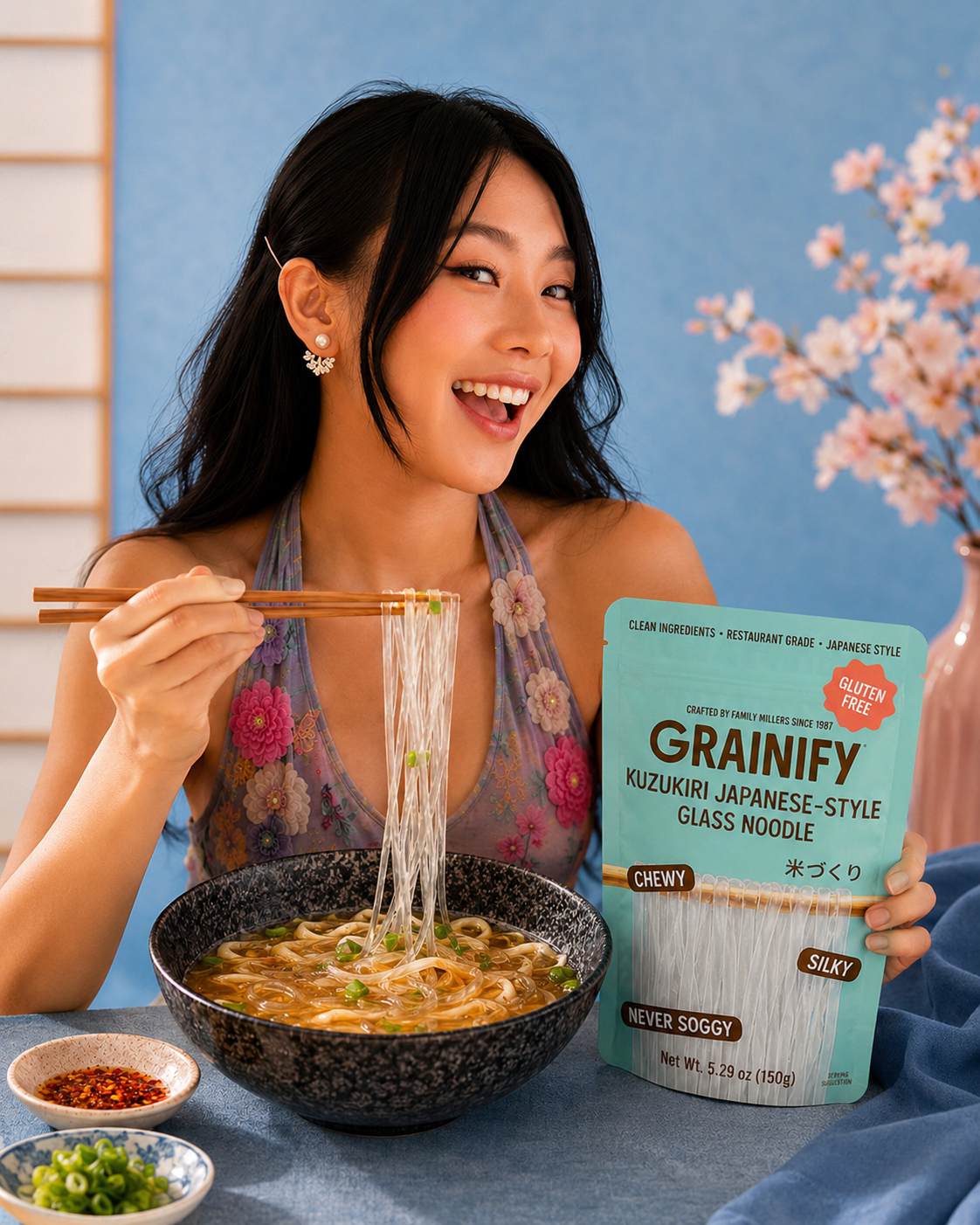 Gluten-Free Kuzukiri Japanese Glass Noodles